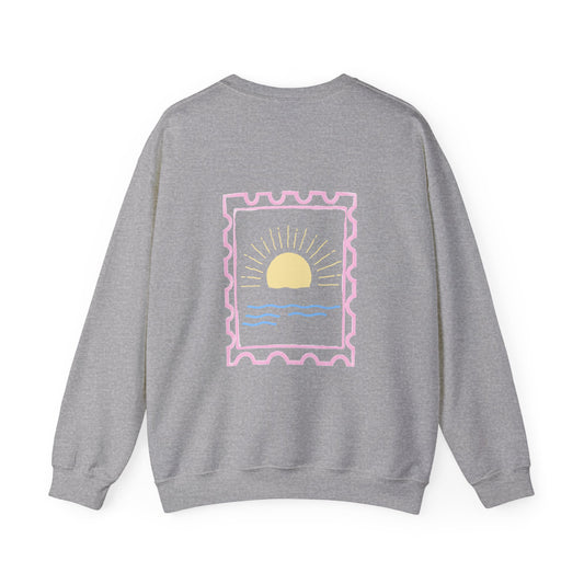 sunset stamp crewneck