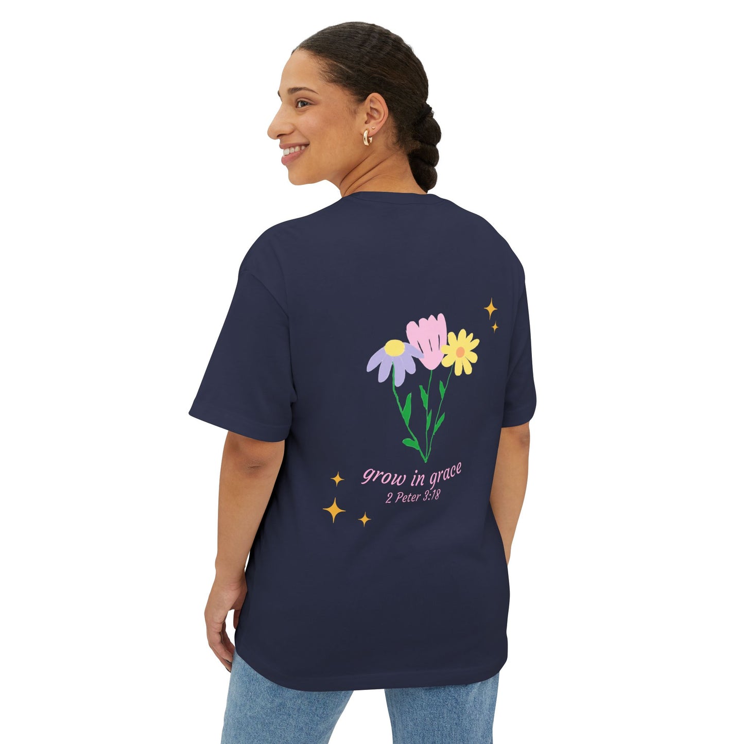 "grow in grace" floral tee