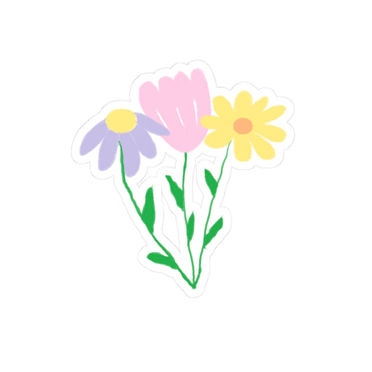 pastel wildflower sticker
