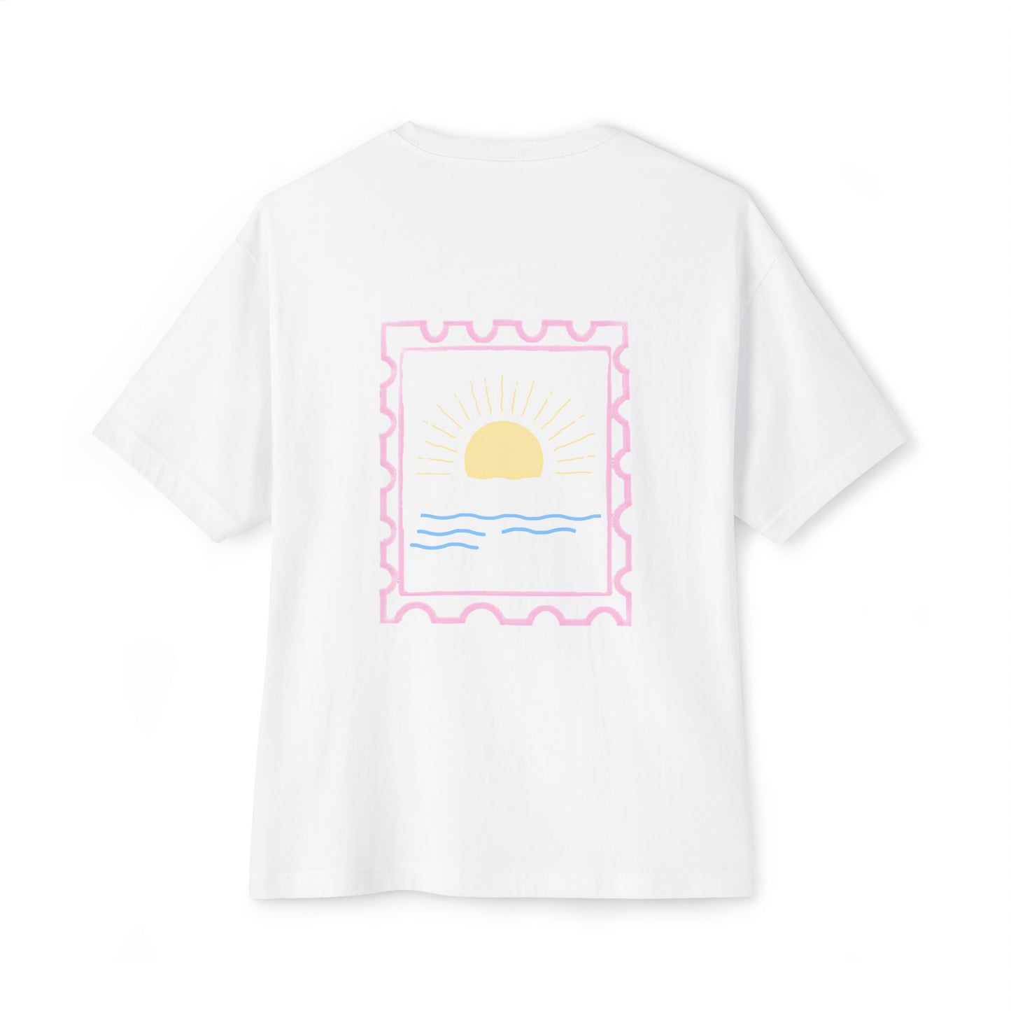 sunset stamp tee