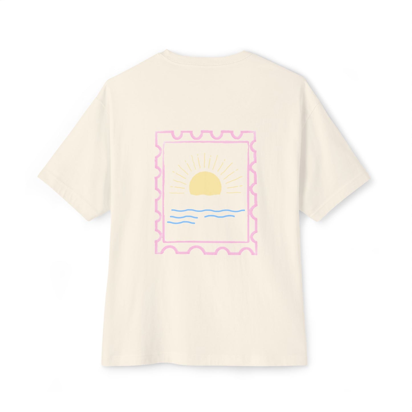 sunset stamp tee