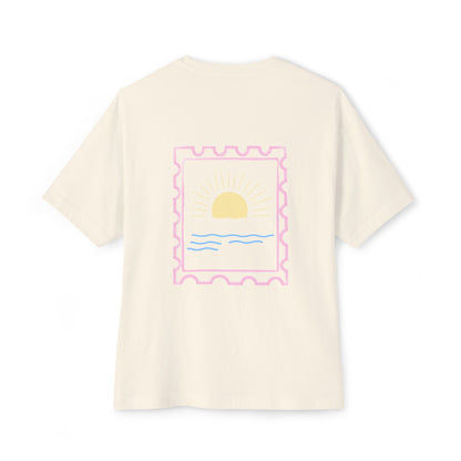 sunset stamp tee
