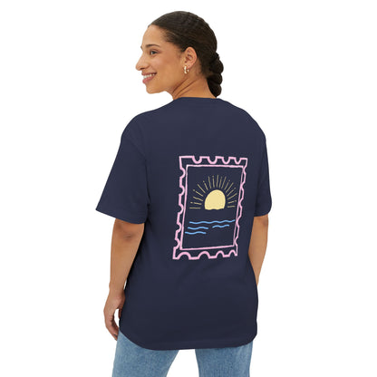 sunset stamp tee