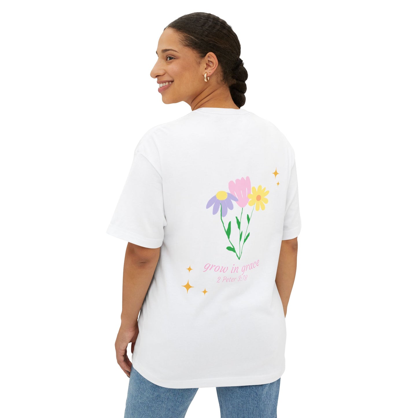 "grow in grace" floral tee