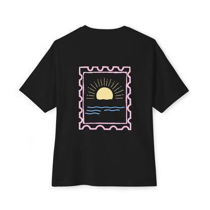 sunset stamp tee