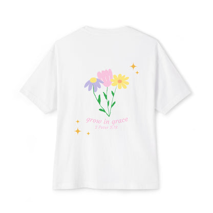 "grow in grace" floral tee