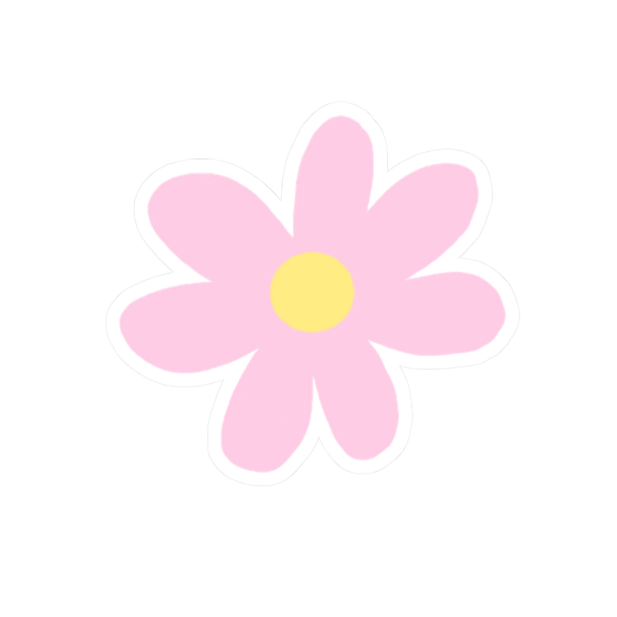 pink daisy sticker