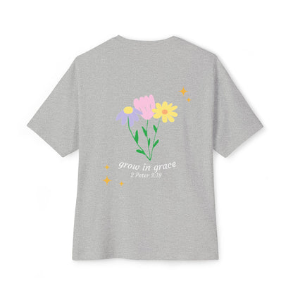 "grow in grace" floral tee