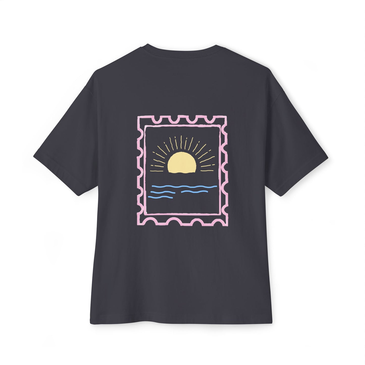 sunset stamp tee