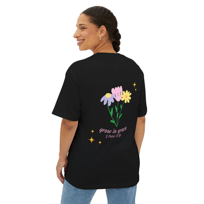 "grow in grace" floral tee