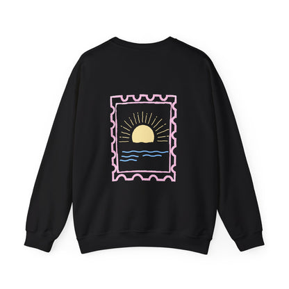 sunset stamp crewneck