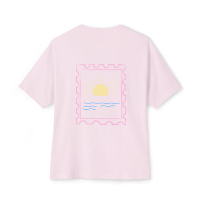sunset stamp tee