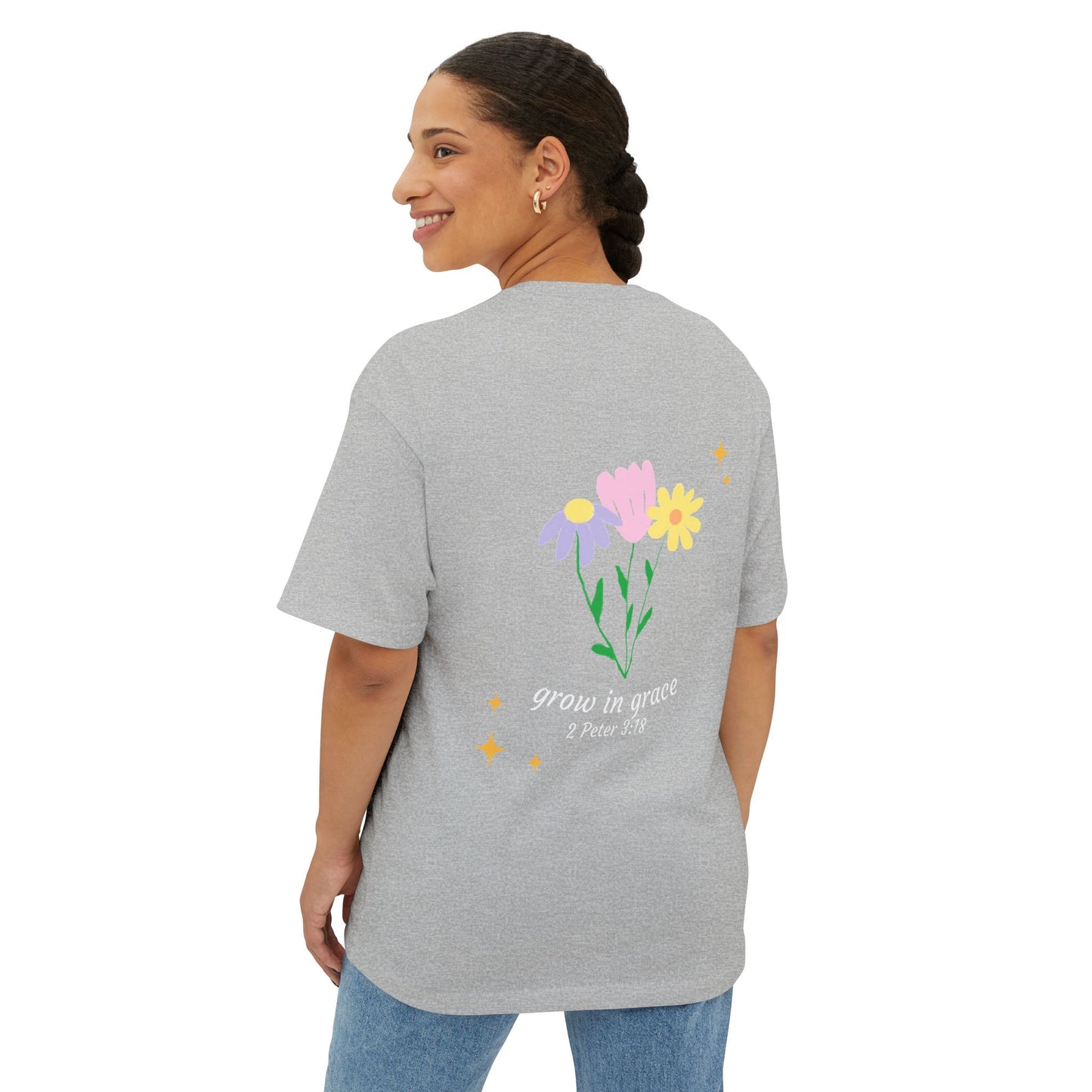 "grow in grace" floral tee