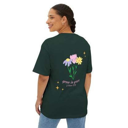 "grow in grace" floral tee