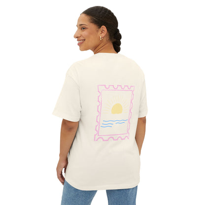 sunset stamp tee