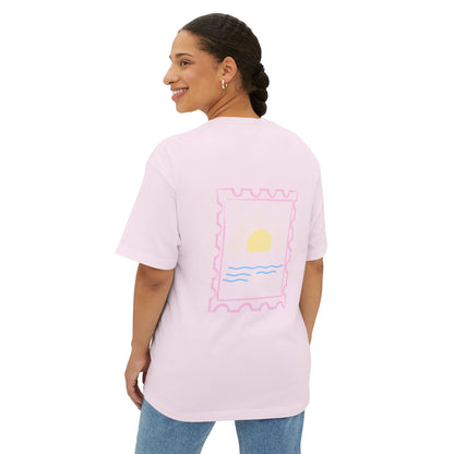 sunset stamp tee