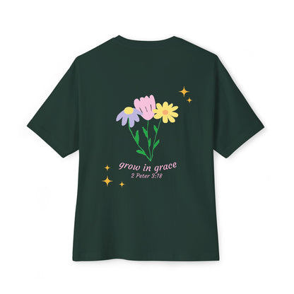 "grow in grace" floral tee