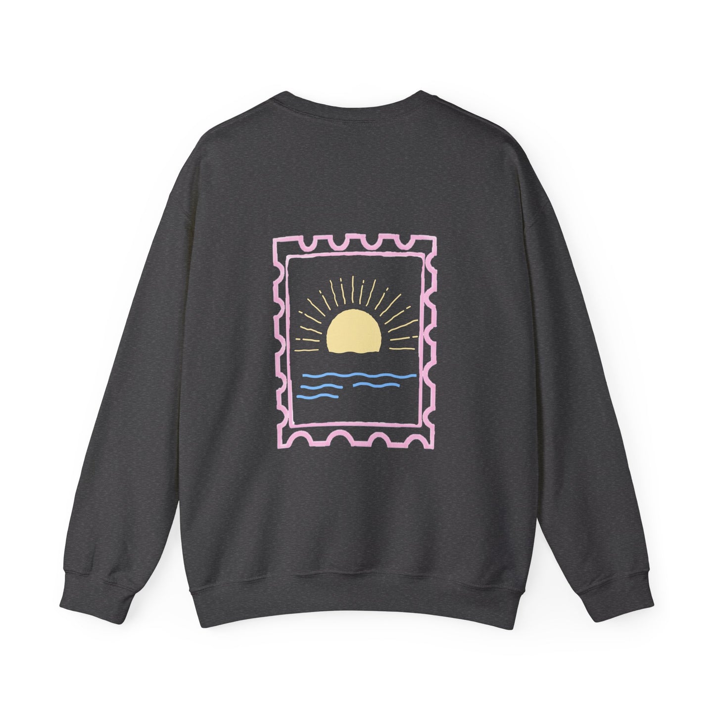 sunset stamp crewneck