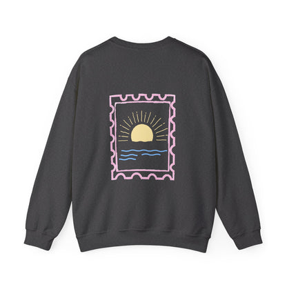 sunset stamp crewneck