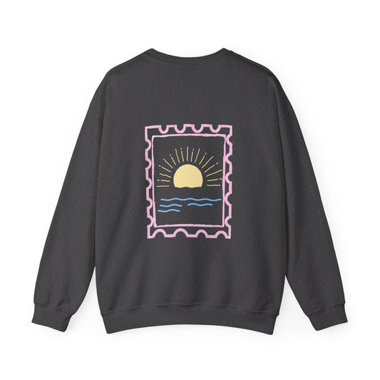 sunset stamp crewneck