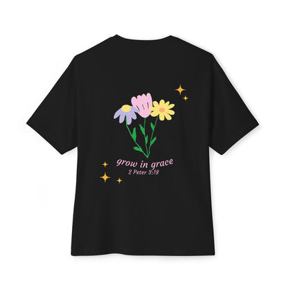 "grow in grace" floral tee