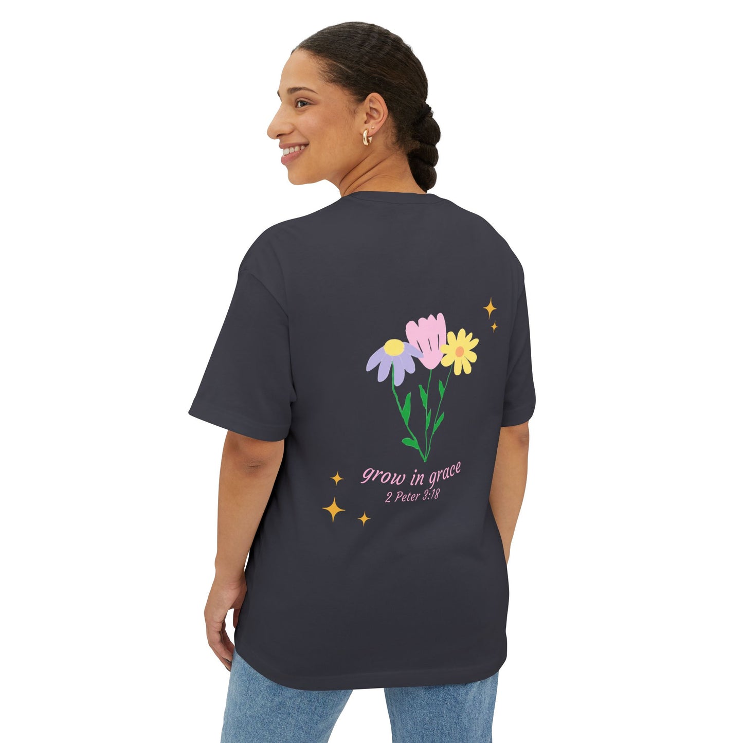 "grow in grace" floral tee