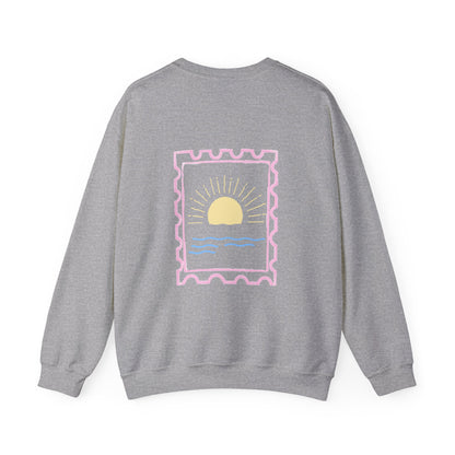 sunset stamp crewneck