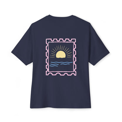 sunset stamp tee