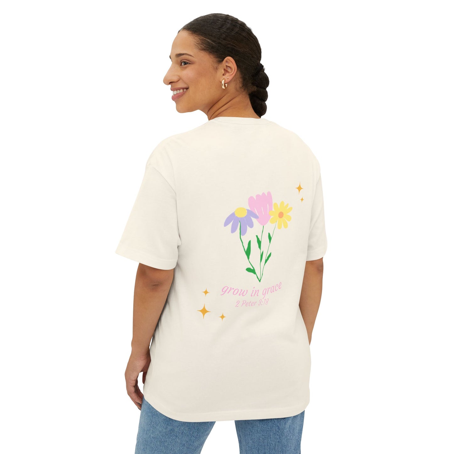 "grow in grace" floral tee