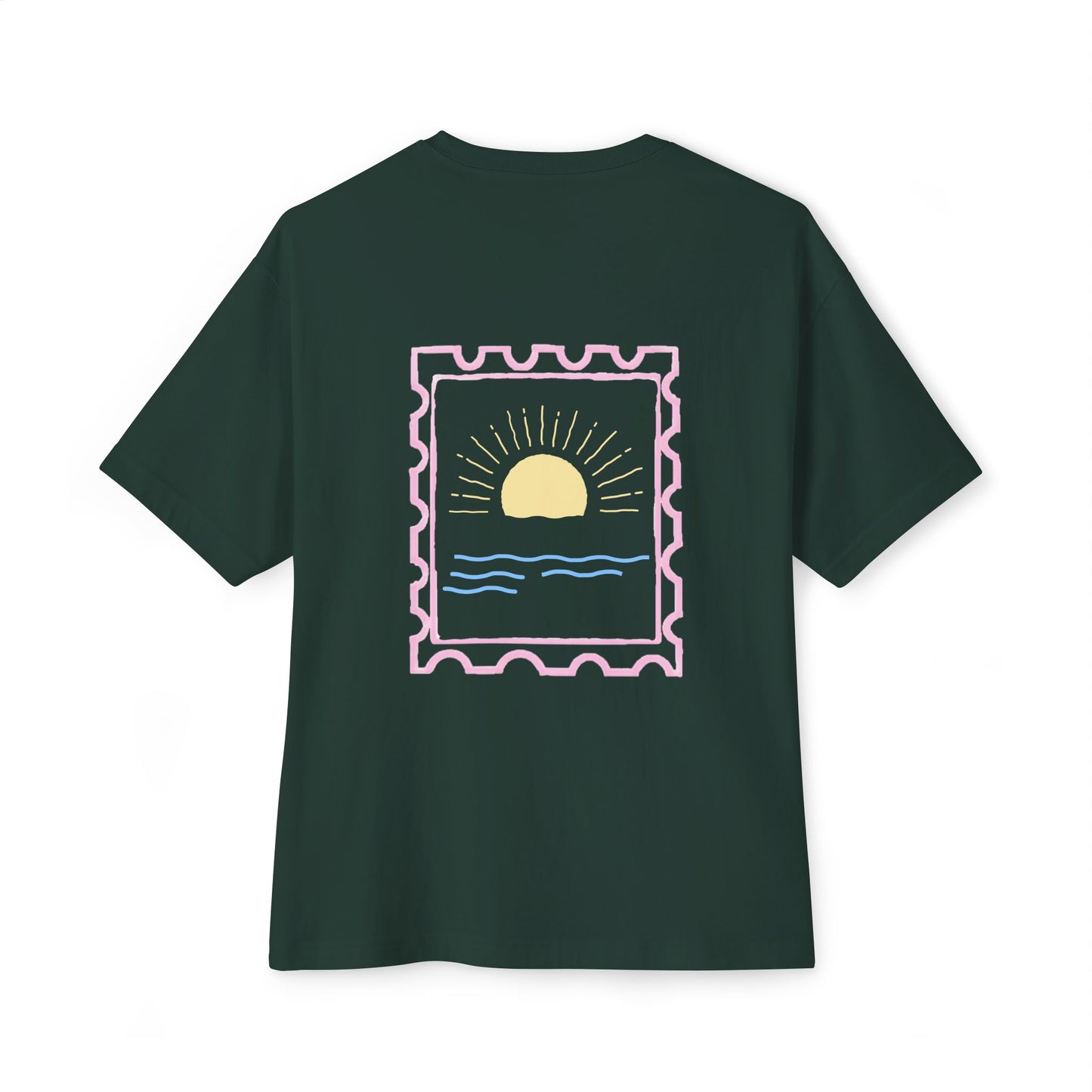 sunset stamp tee