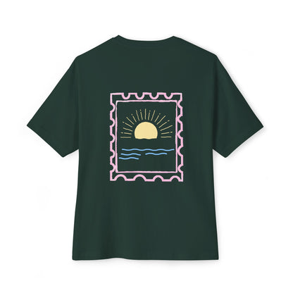sunset stamp tee