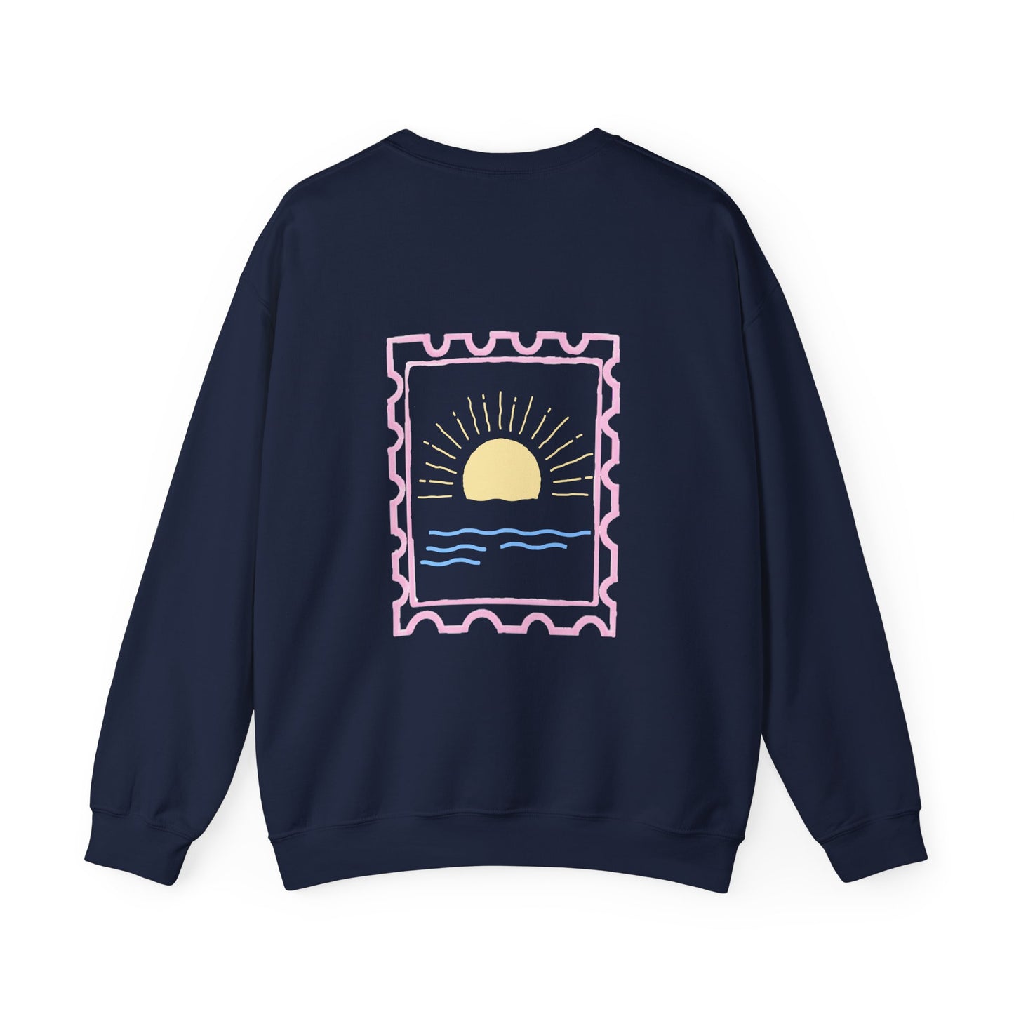 sunset stamp crewneck