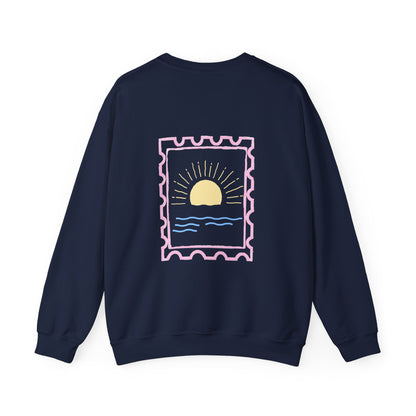 sunset stamp crewneck