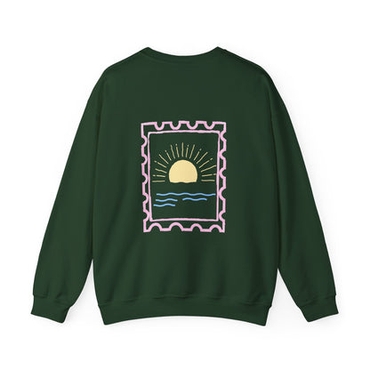 sunset stamp crewneck