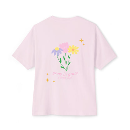 "grow in grace" floral tee